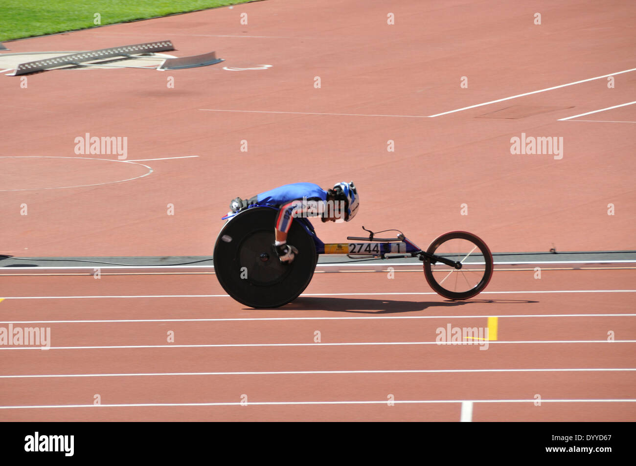 Les événements d'athlétisme paralympique de 2012 à Londres Banque D'Images