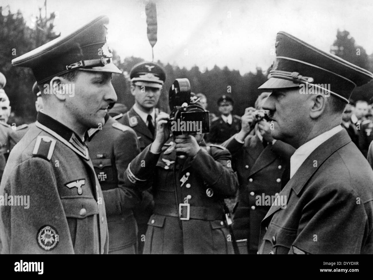 Adolf Hitler visite le groupe d'Armées Sud sur le front de l'Est, 1941 Banque D'Images