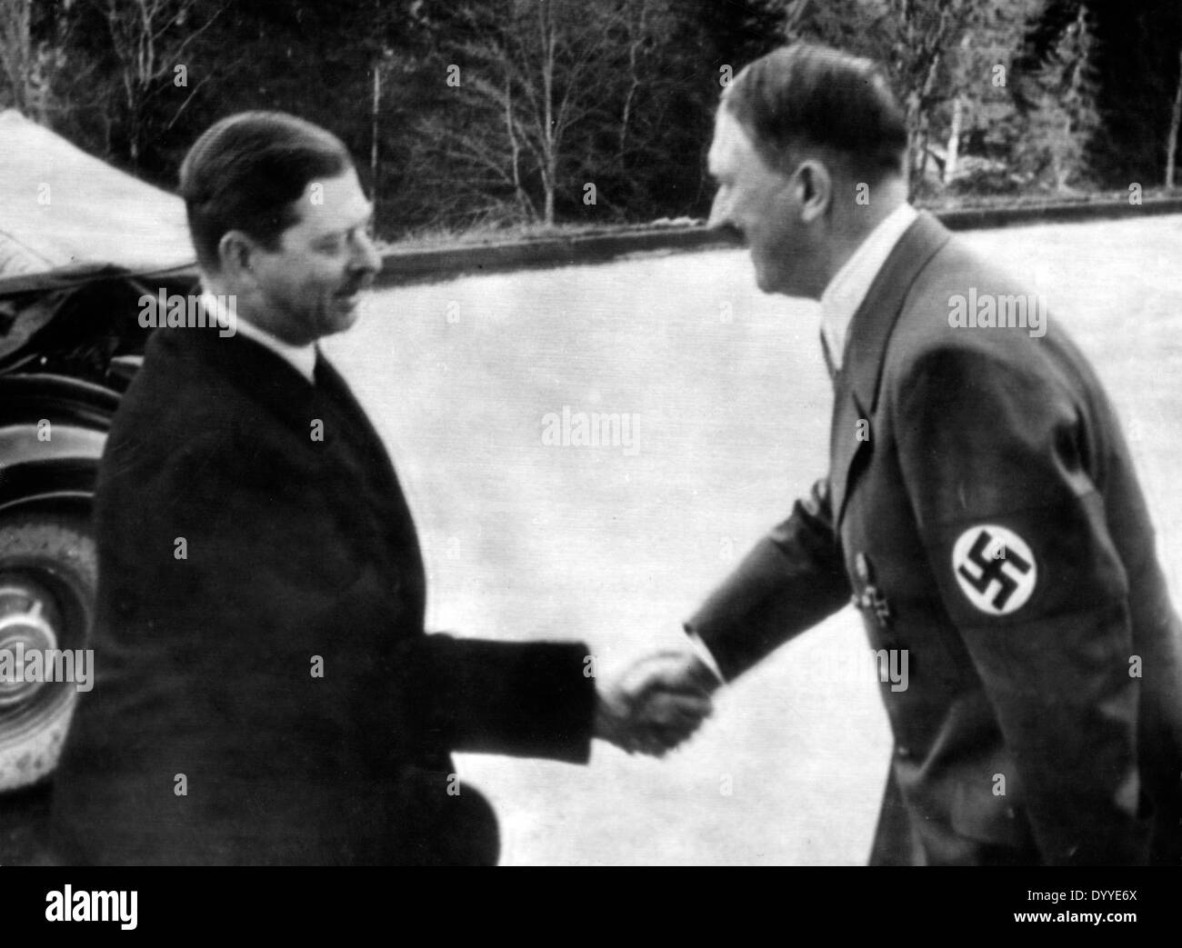 Adolf Hitler avec le roi Carol II de Roumanie, 1938 Banque D'Images