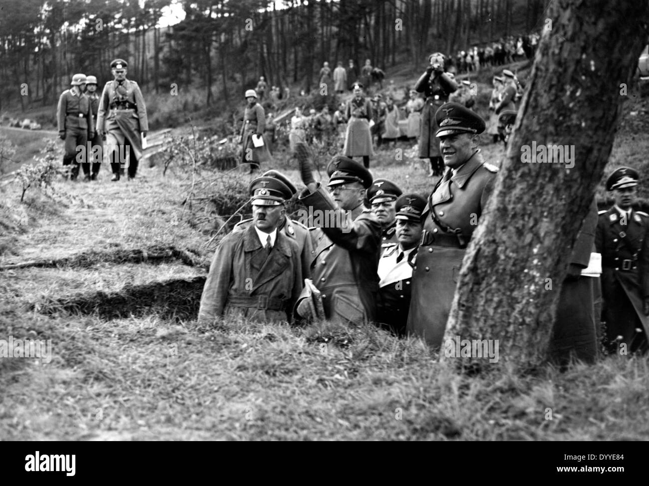 Adolf Hitler avec d'autres officiers de la Wehrmacht à la ligne Siegfried, 1939 Banque D'Images