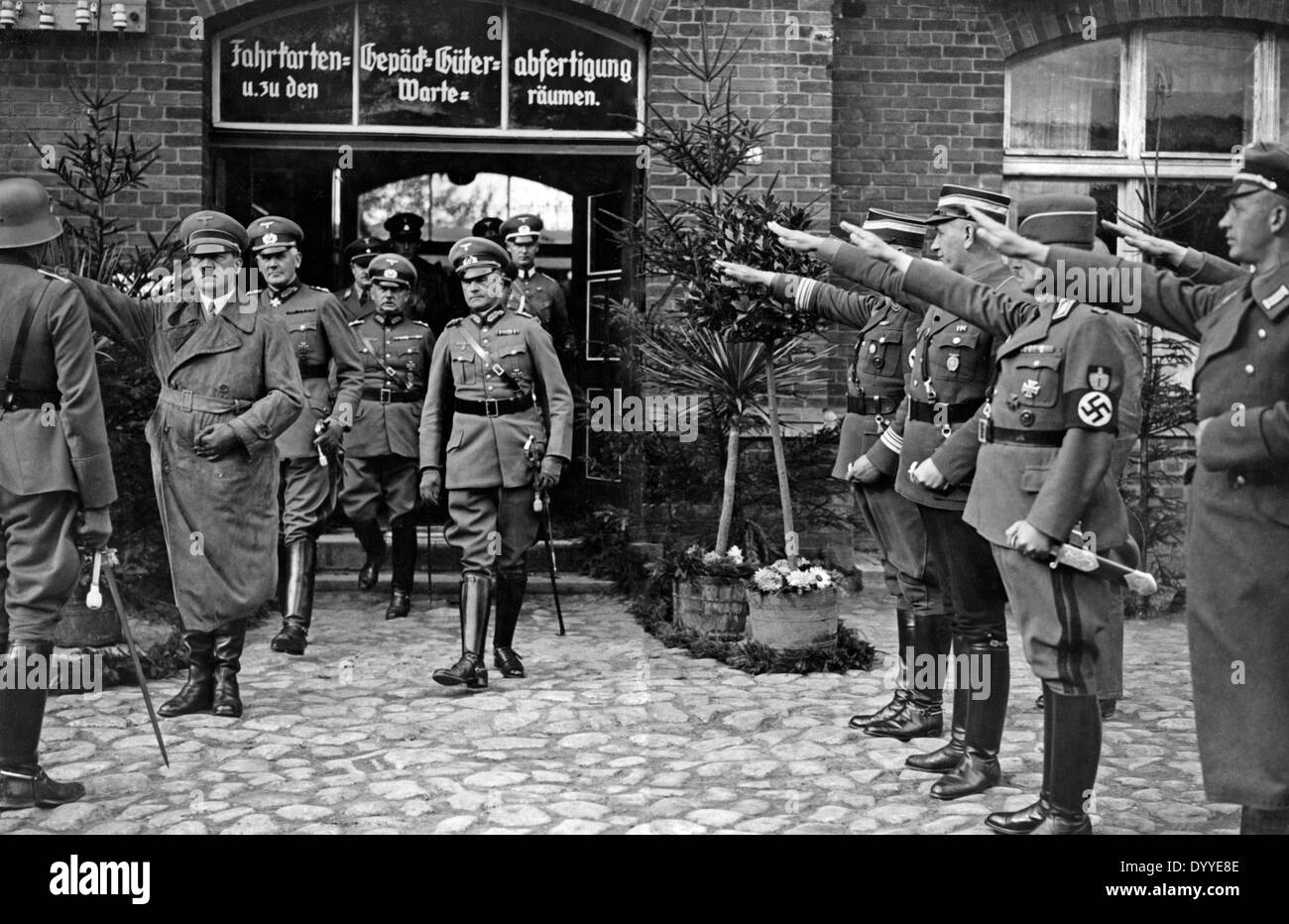 L'arrivée d'Adolf Hitler à Landsberg, 1935 Banque D'Images