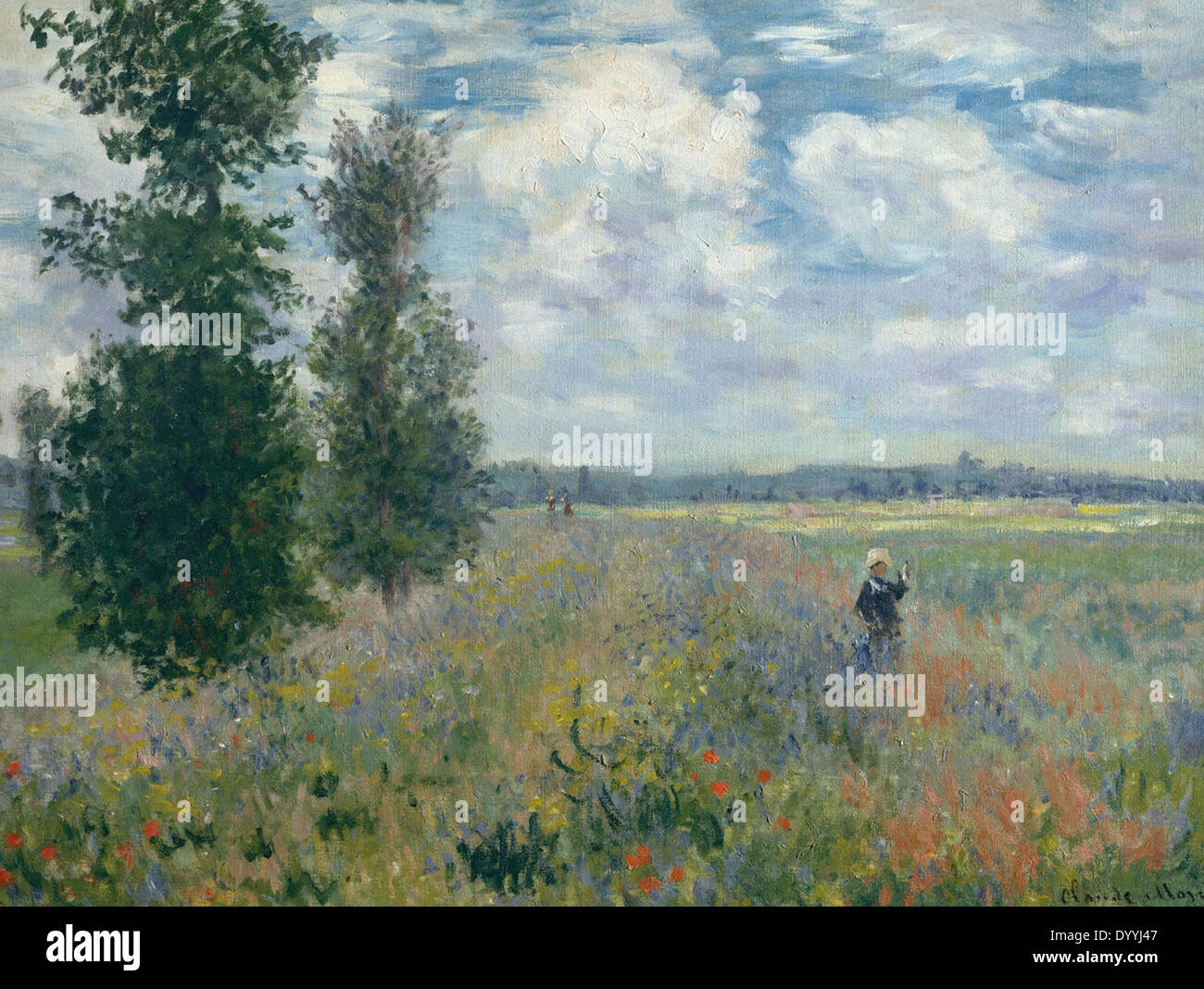 Claude Monet Argenteuil près de champs de pavot Banque D'Images