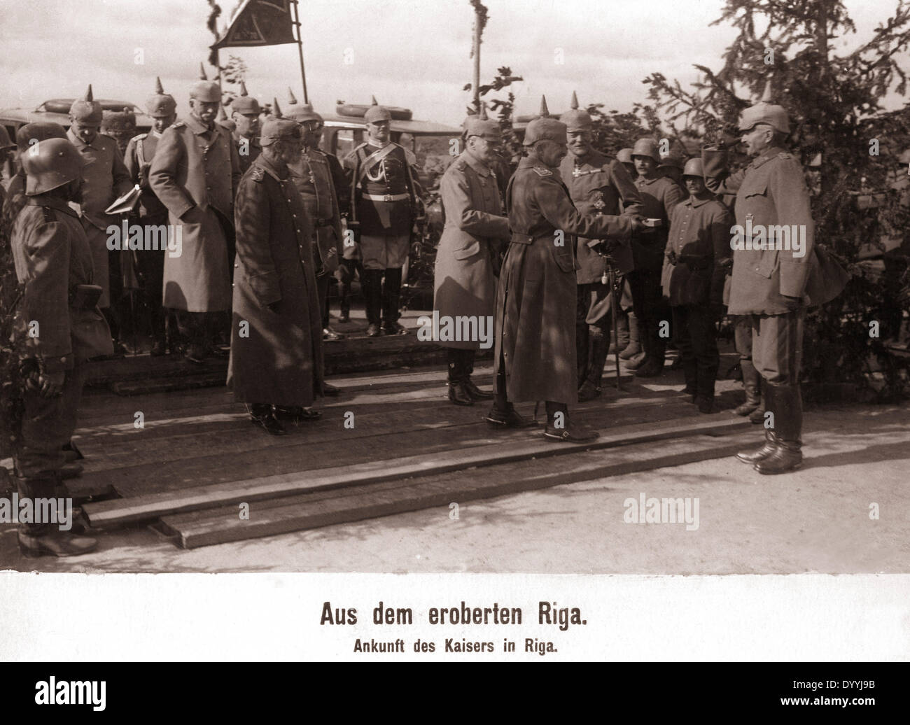Wilhelm II. dans la ville conquise, 1917 Riga Banque D'Images