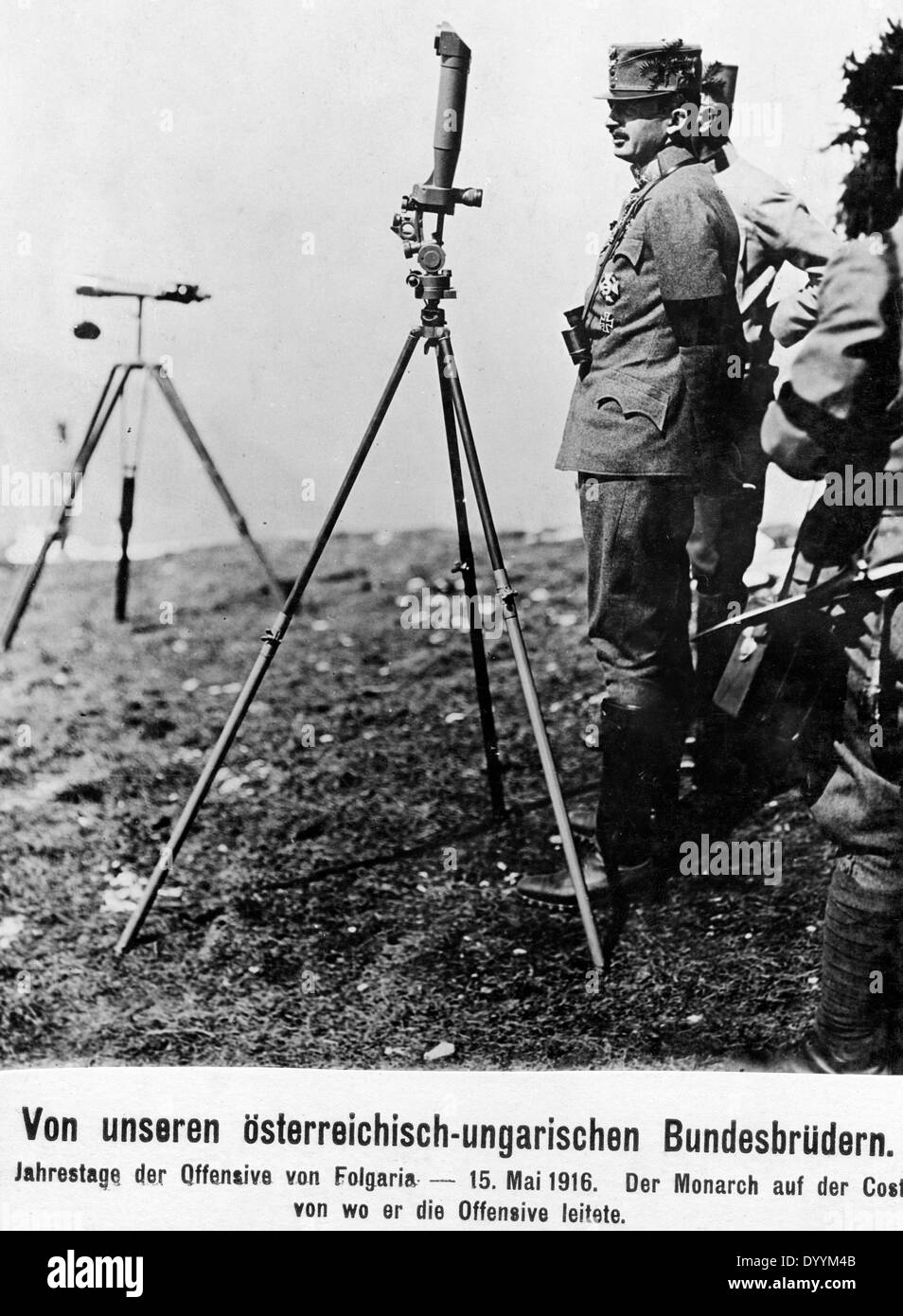 L'Archiduc Karl Franz Joseph pendant l'offensive d'Fulgaria, 1916 Banque D'Images