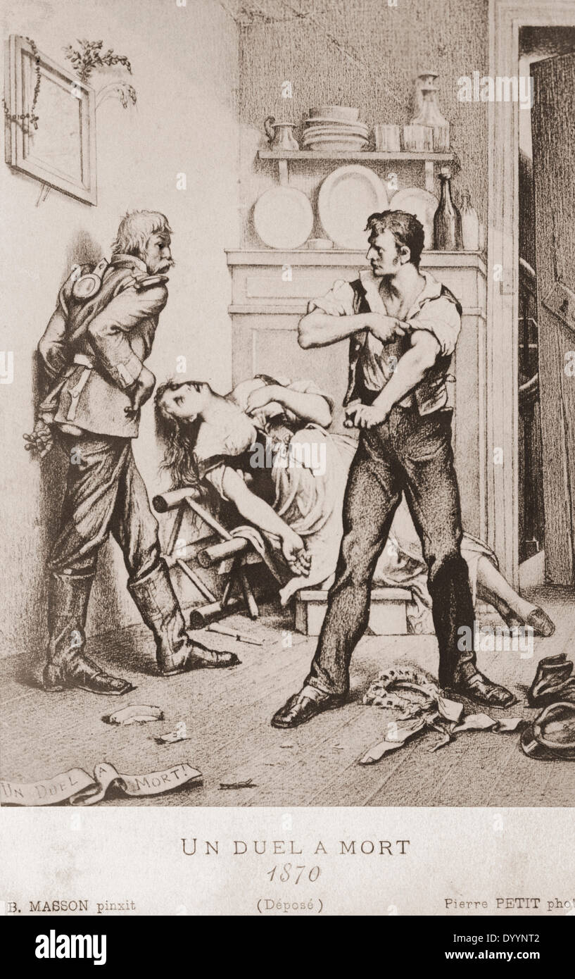 La propagande de guerre française, 1870 Banque D'Images