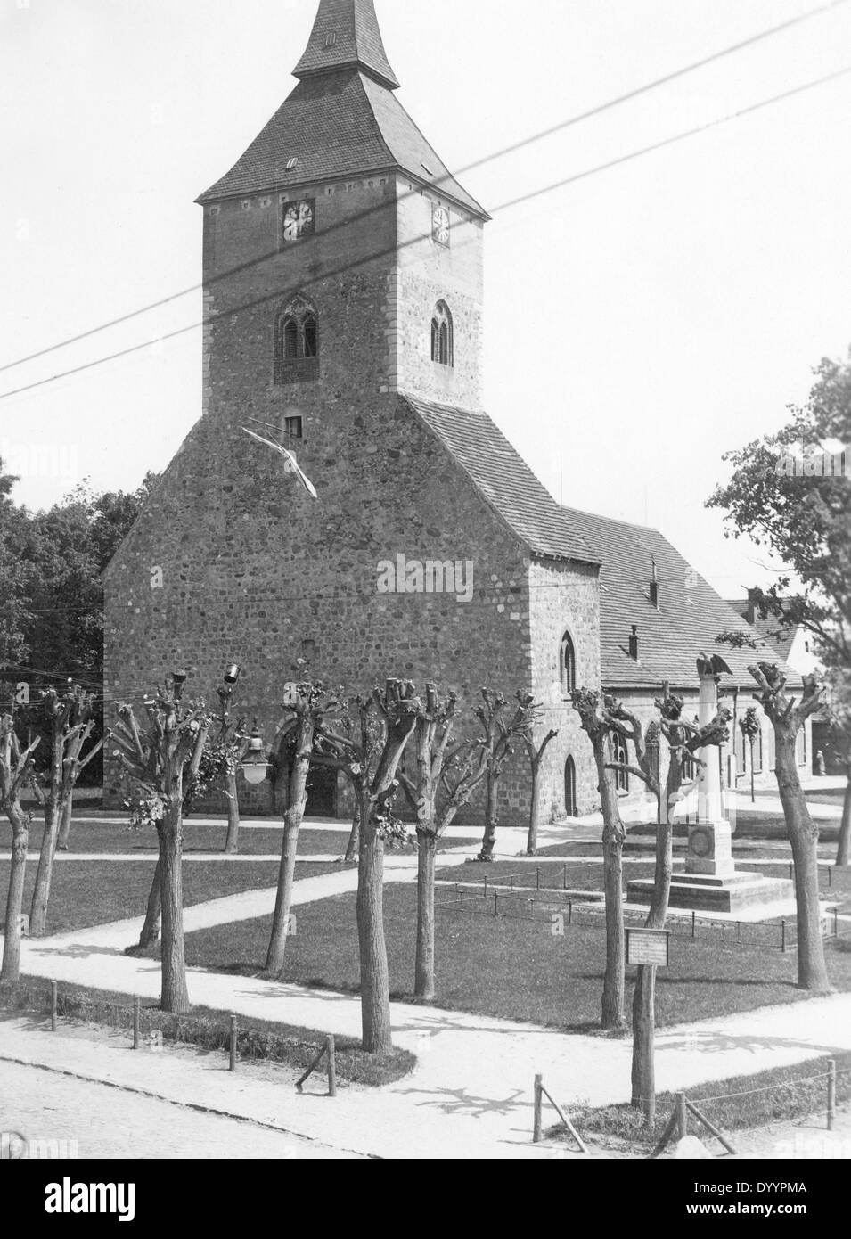 Église de ville d'Alt-Landsberg, 1930 Banque D'Images