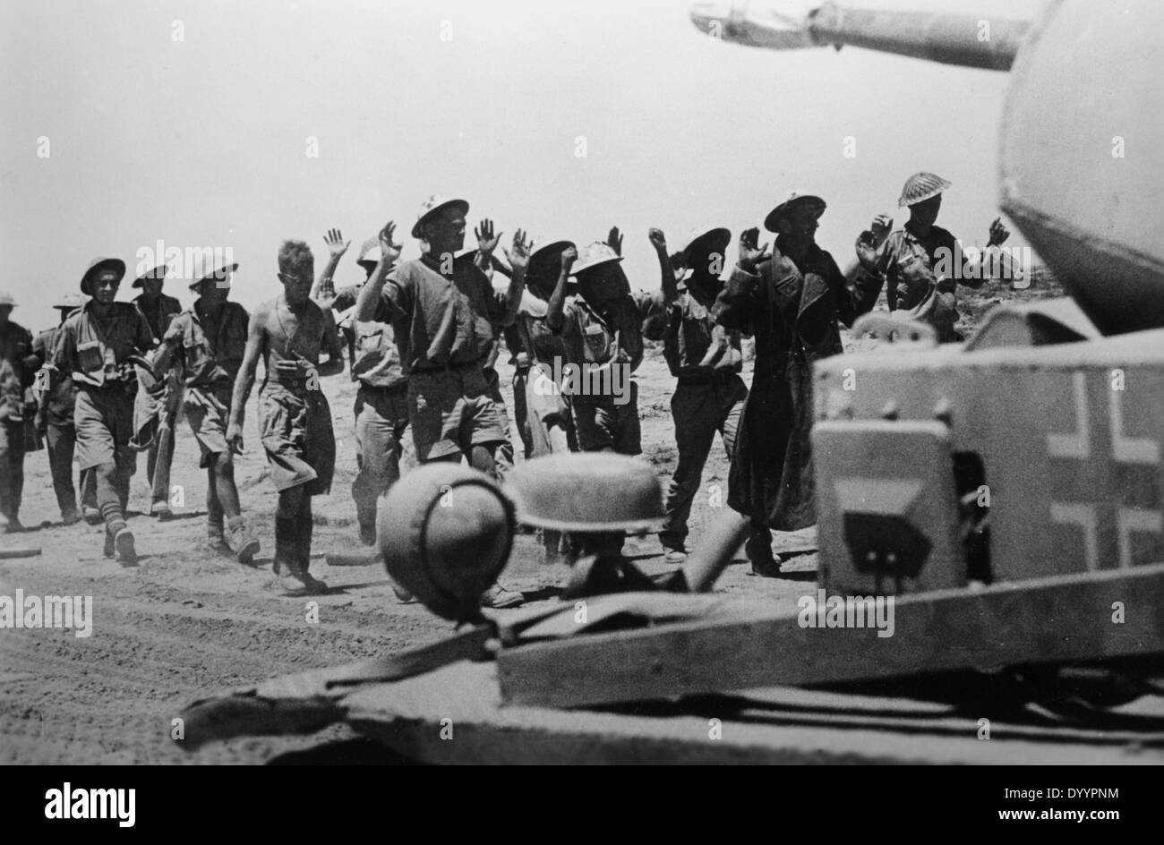 Les prisonniers britanniques après la prise de Tobrouk, 1942 Banque D'Images