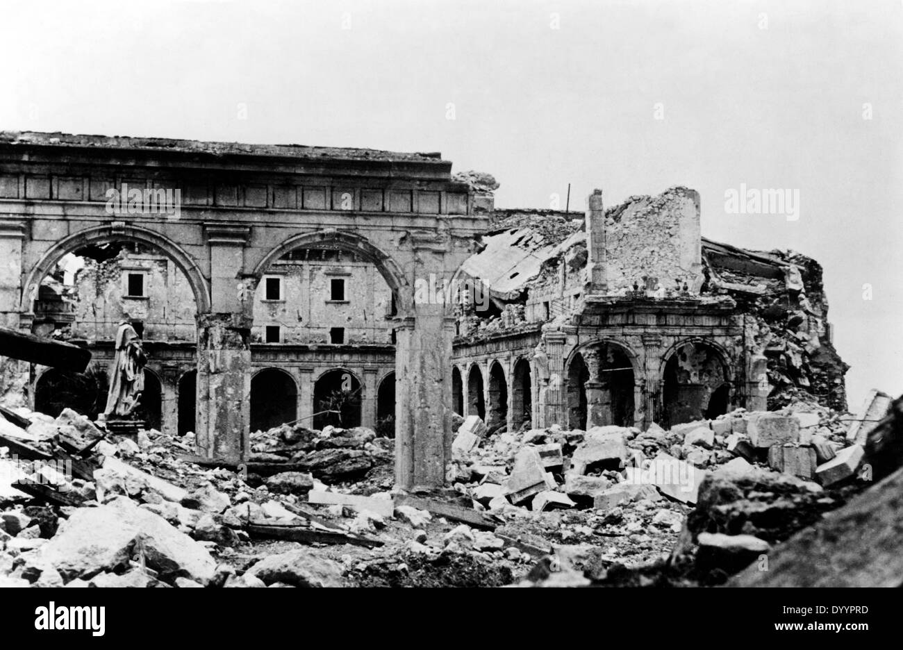 Conséquences de la bataille de Monte Cassino, 1944 Banque D'Images