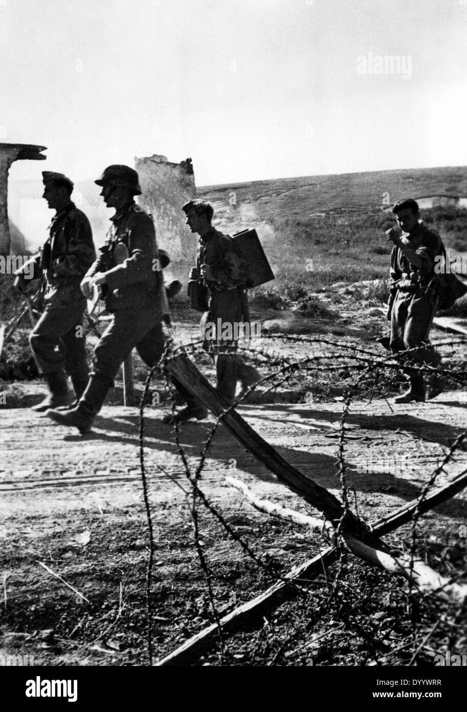 Les soldats allemands pendant la bataille de Koursk, 1943 Banque D'Images
