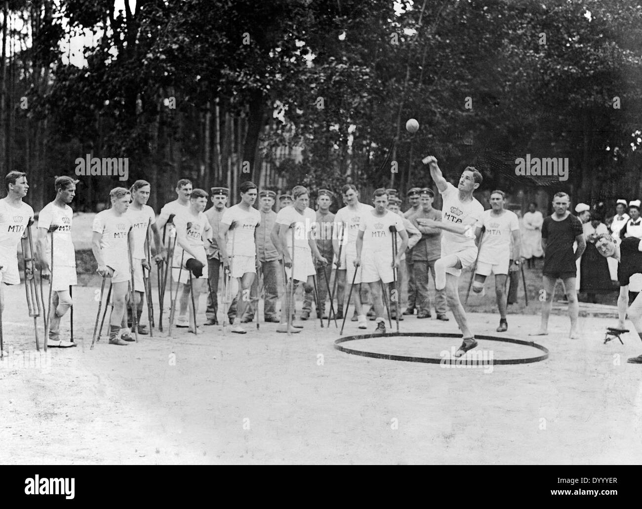 Soldats handicapés dans la concurrence, 1914-1918 Banque D'Images
