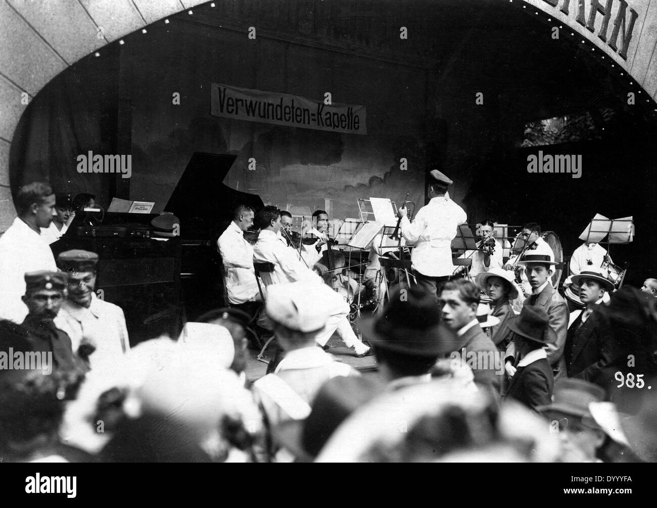 Les concerts de jardin pour les soldats allemands blessés, Berlin, 1915 Banque D'Images
