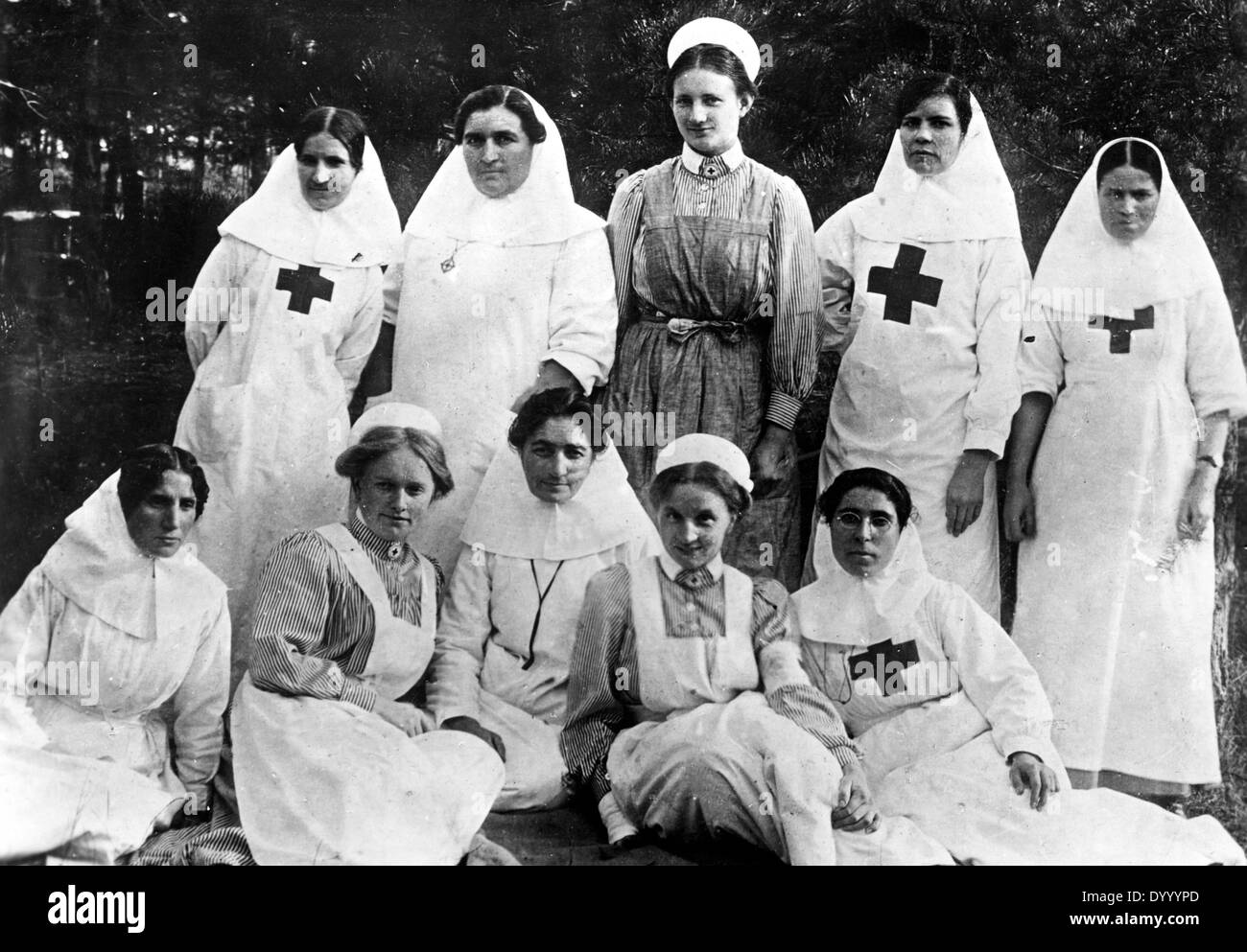 L'allemand et infirmières bulgares, 1916 Banque D'Images