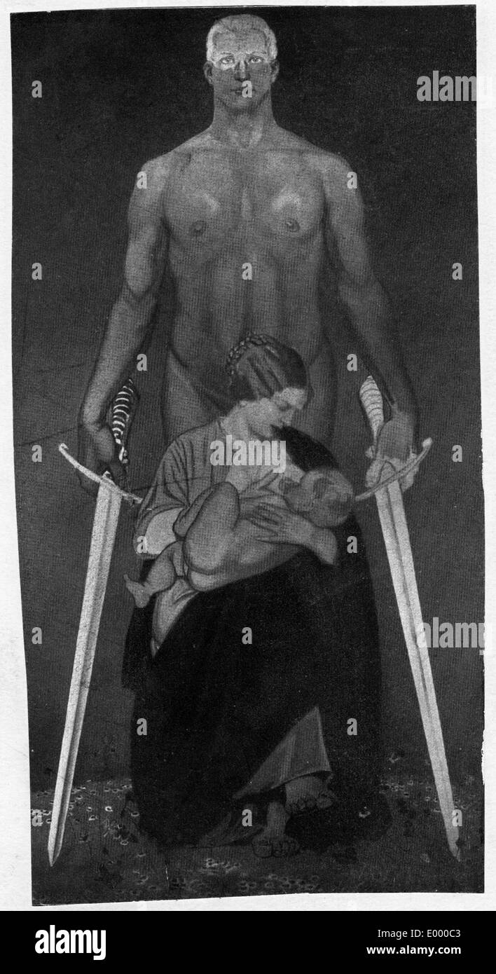 La propagande intérieure allemande,1914 Banque D'Images