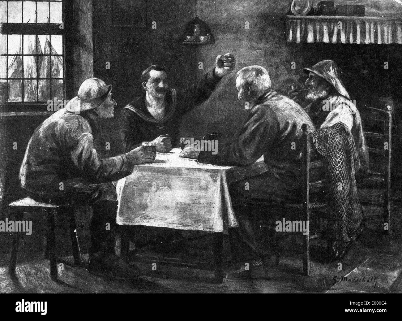 Dessin de propagande allemande, 1915 Banque D'Images