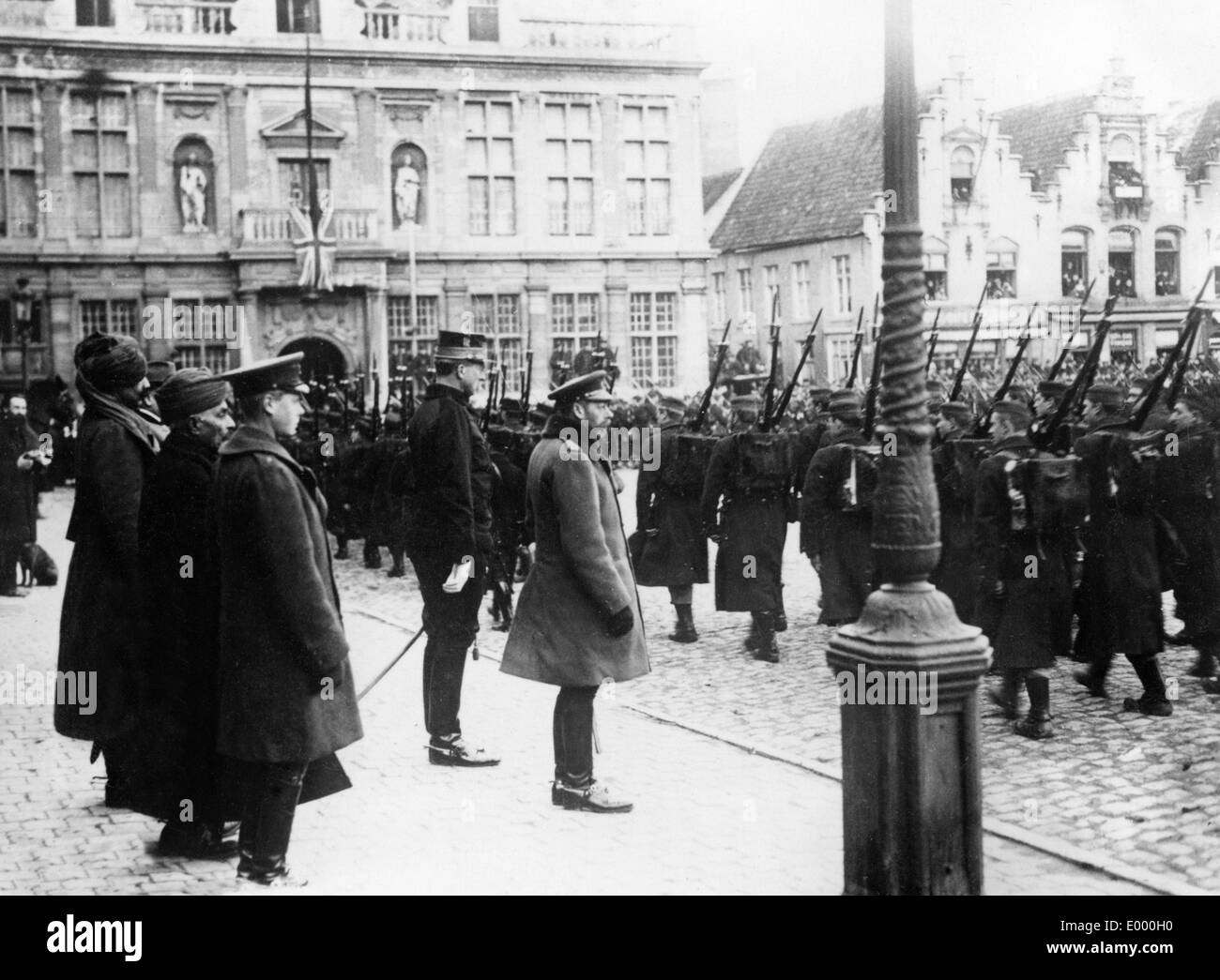 Visite du roi anglais en Belgique Banque D'Images