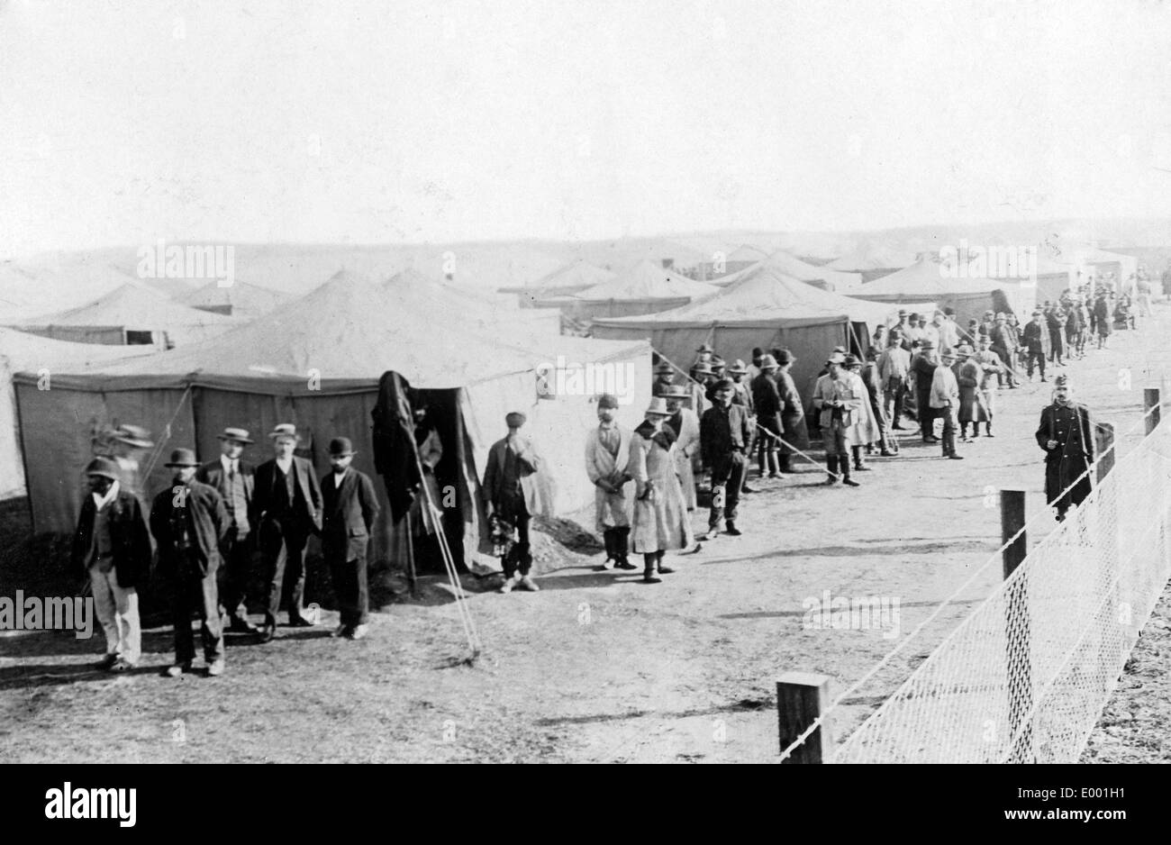 Camp d'internement pour les espions présumés, 1915 Banque D'Images