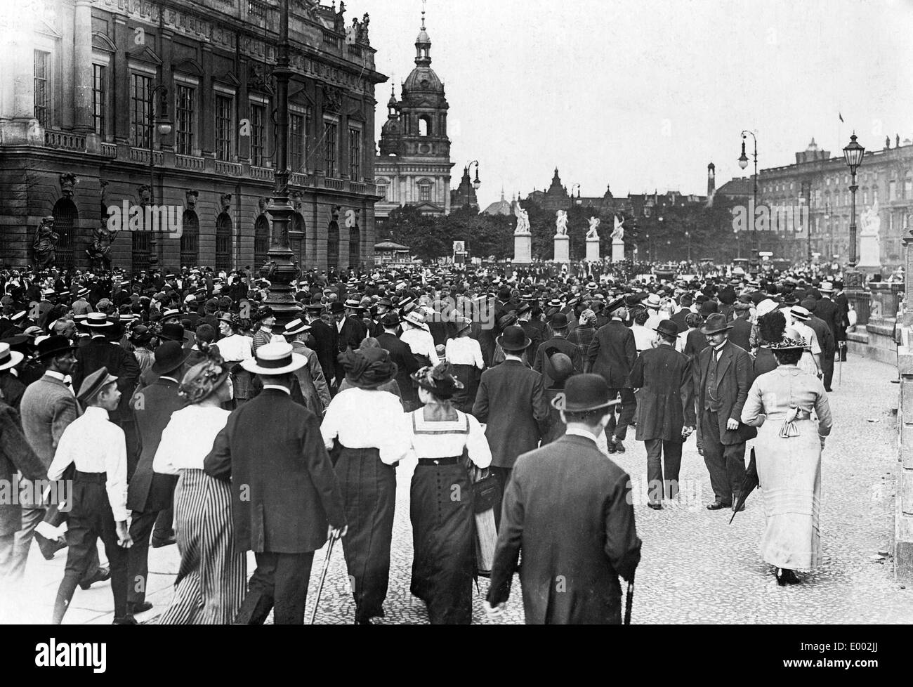 Les réservistes à Berlin, 1914 Banque D'Images