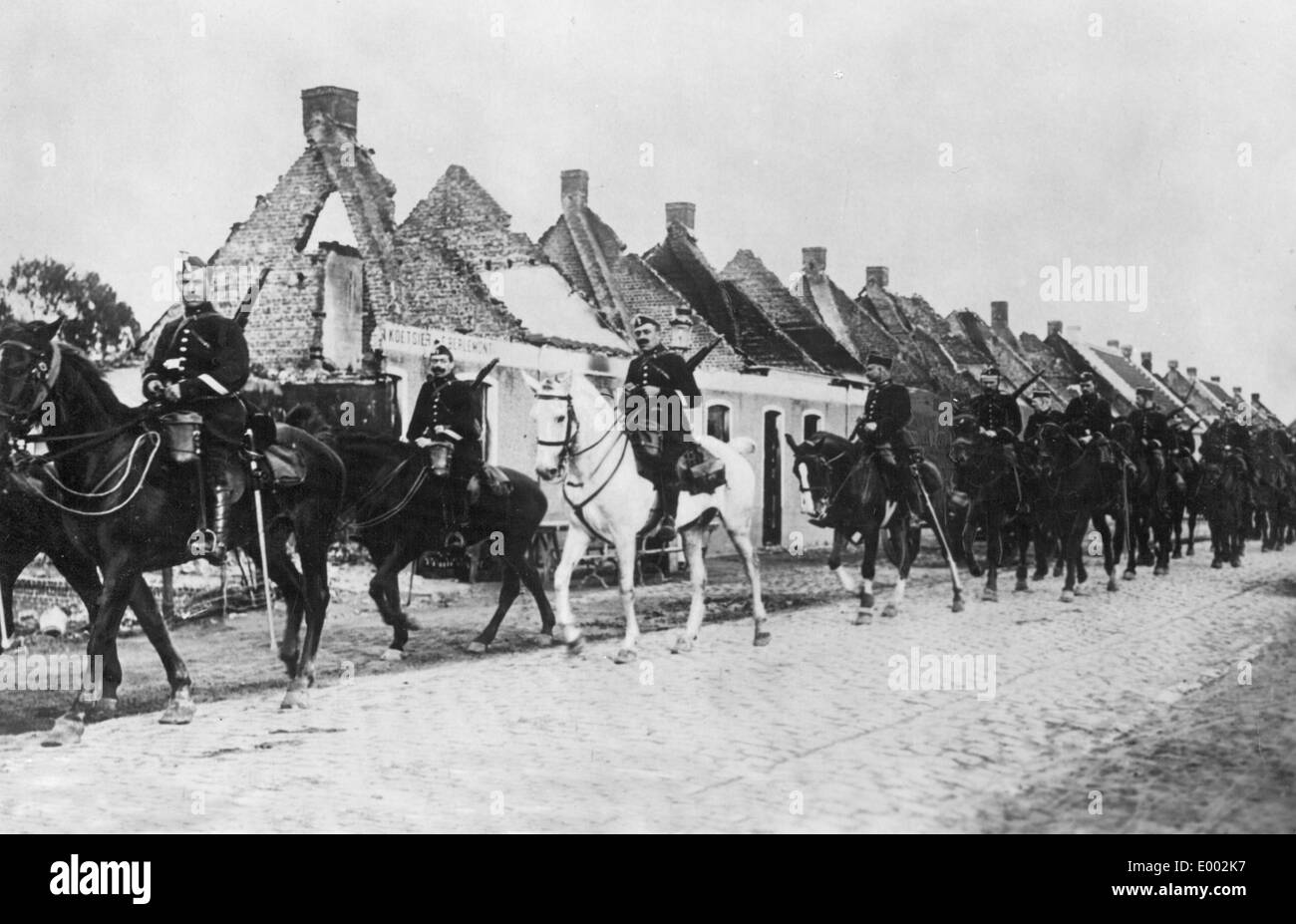 Cavalerie belge, 1914 Banque D'Images