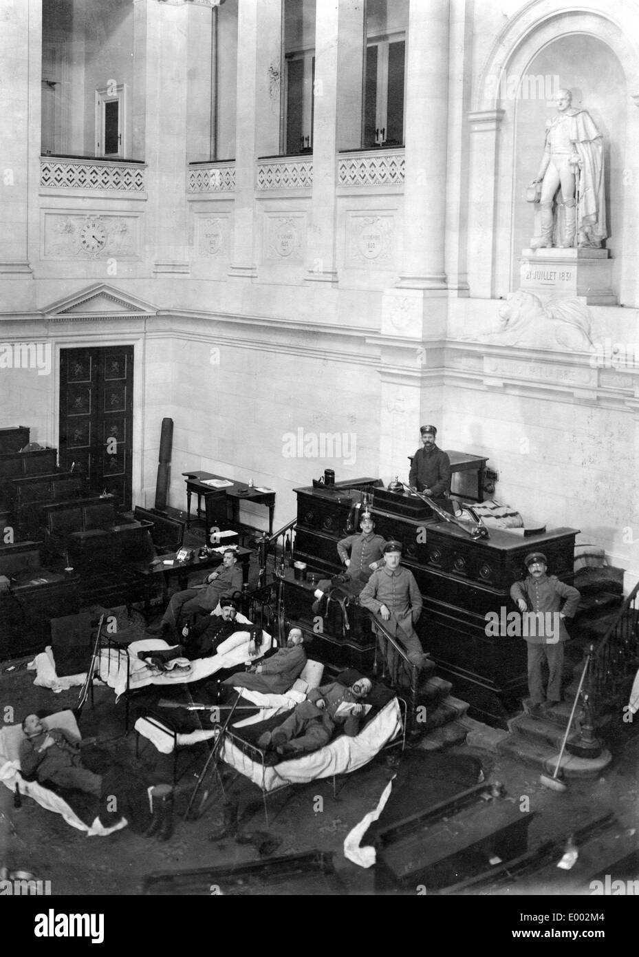 L'hôpital militaire allemand dans le parlement belge, 1915 Banque D'Images
