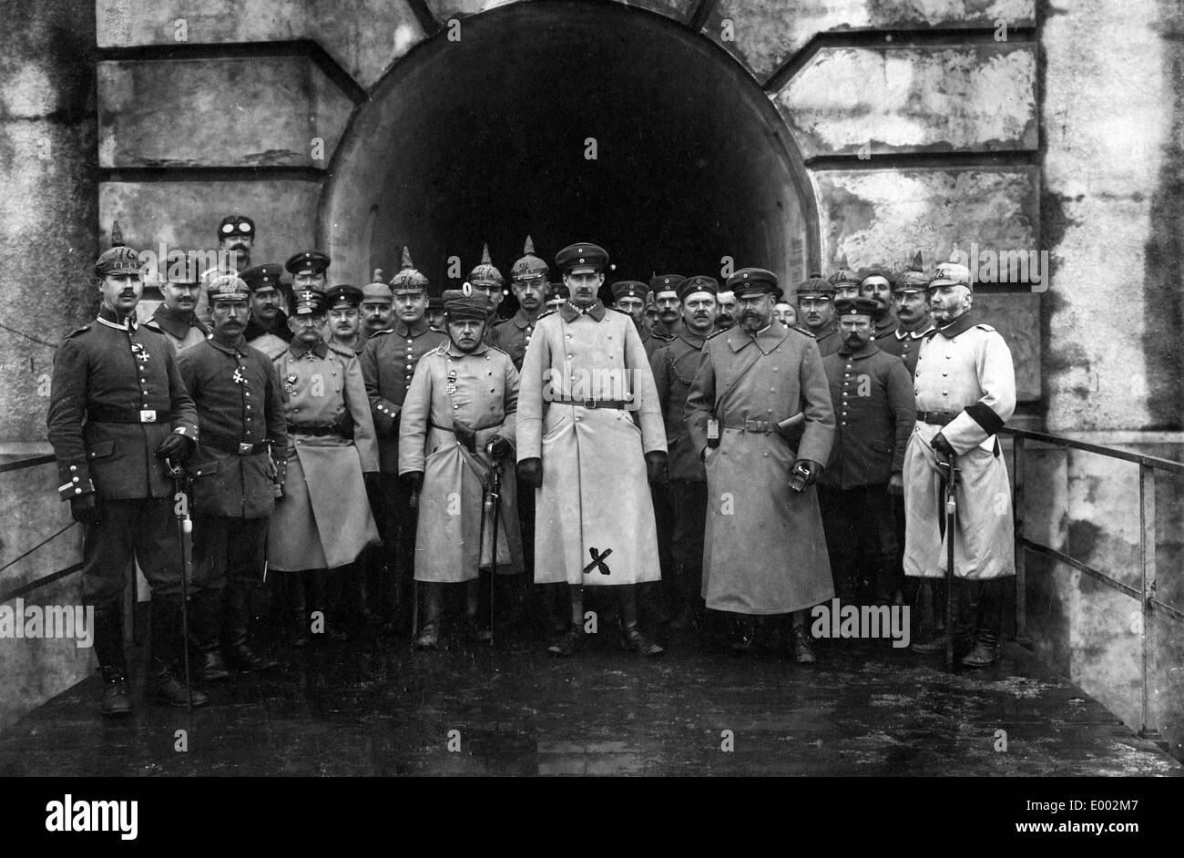 Visite de troupes à Mecklenburgian 1915 régiments d'Anvers, Banque D'Images