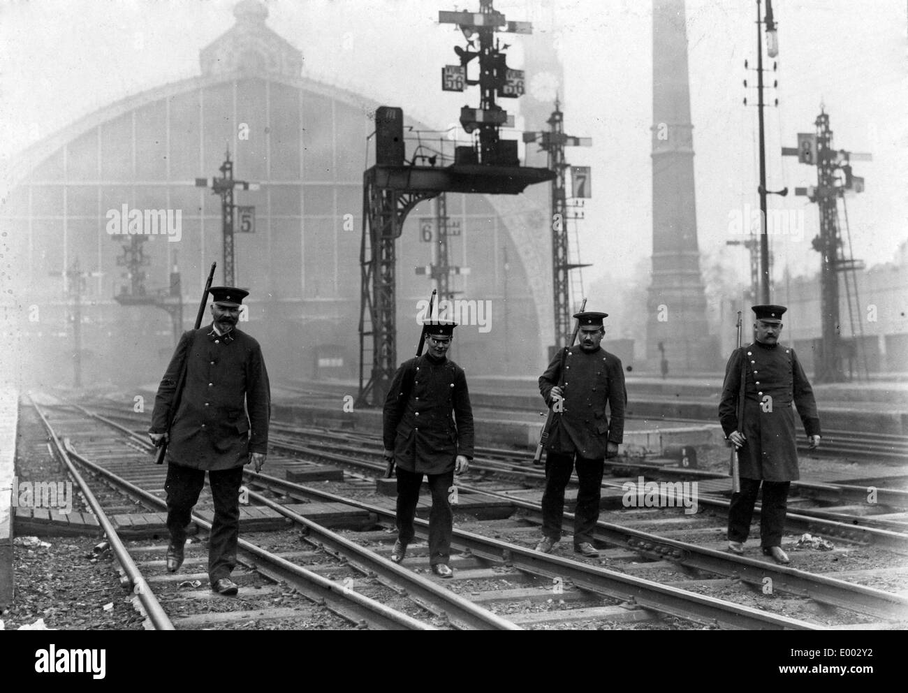Les trains belges sous administration allemande, 1915 Banque D'Images