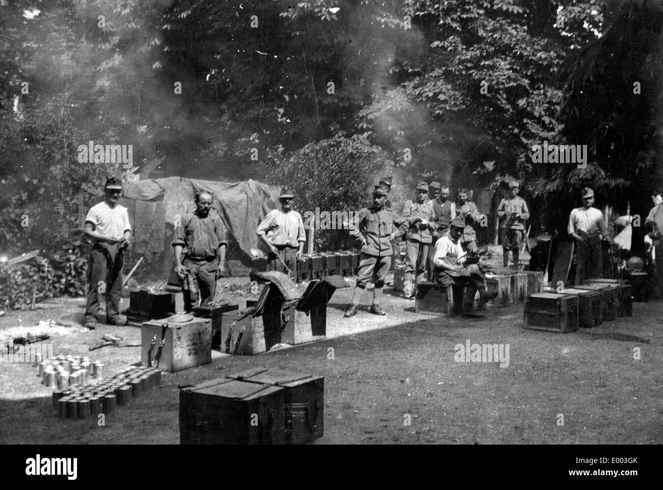 Cuisine de campagne austro-hongrois à Gorizia, 1916 Banque D'Images