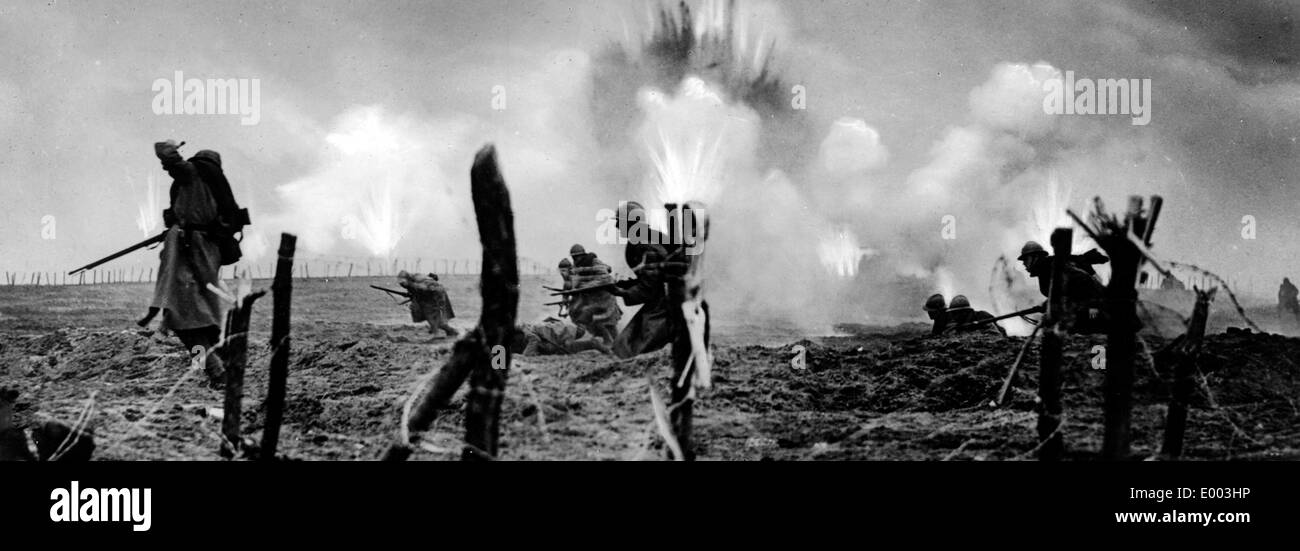 Scène d'un film de guerre allemand, 1934 Banque D'Images