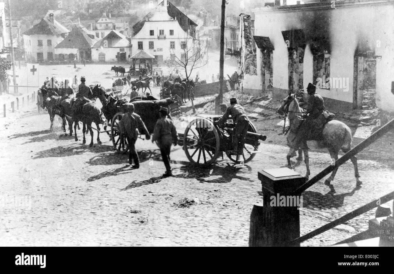 L'artillerie austro-hongrois en Galice, 1915 Banque D'Images