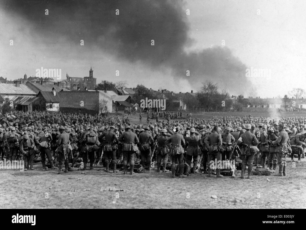 Les troupes allemandes à Gorlice, 1915 Banque D'Images