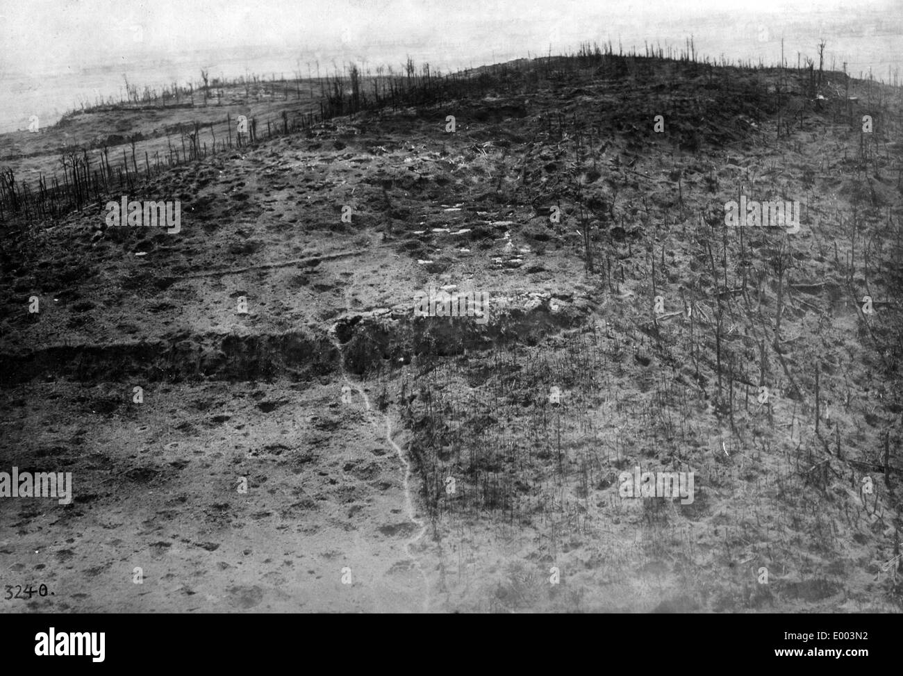 Paysage de cratère à Kemmel, 1918 Banque D'Images