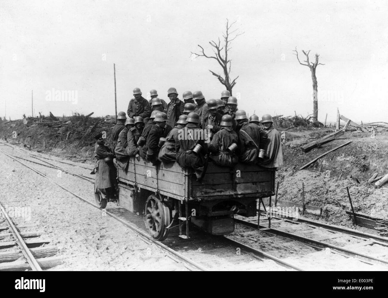 Le transport de troupes sur le front de l'Ouest, 1918 Banque D'Images