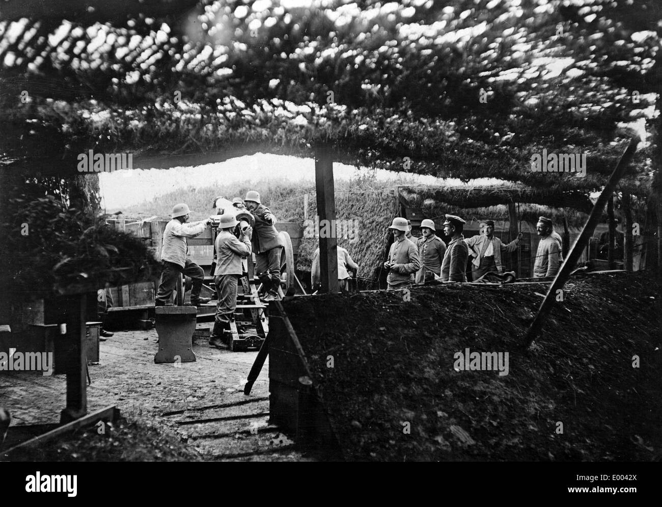 L'artillerie allemande au Western Front, 1917 Banque D'Images