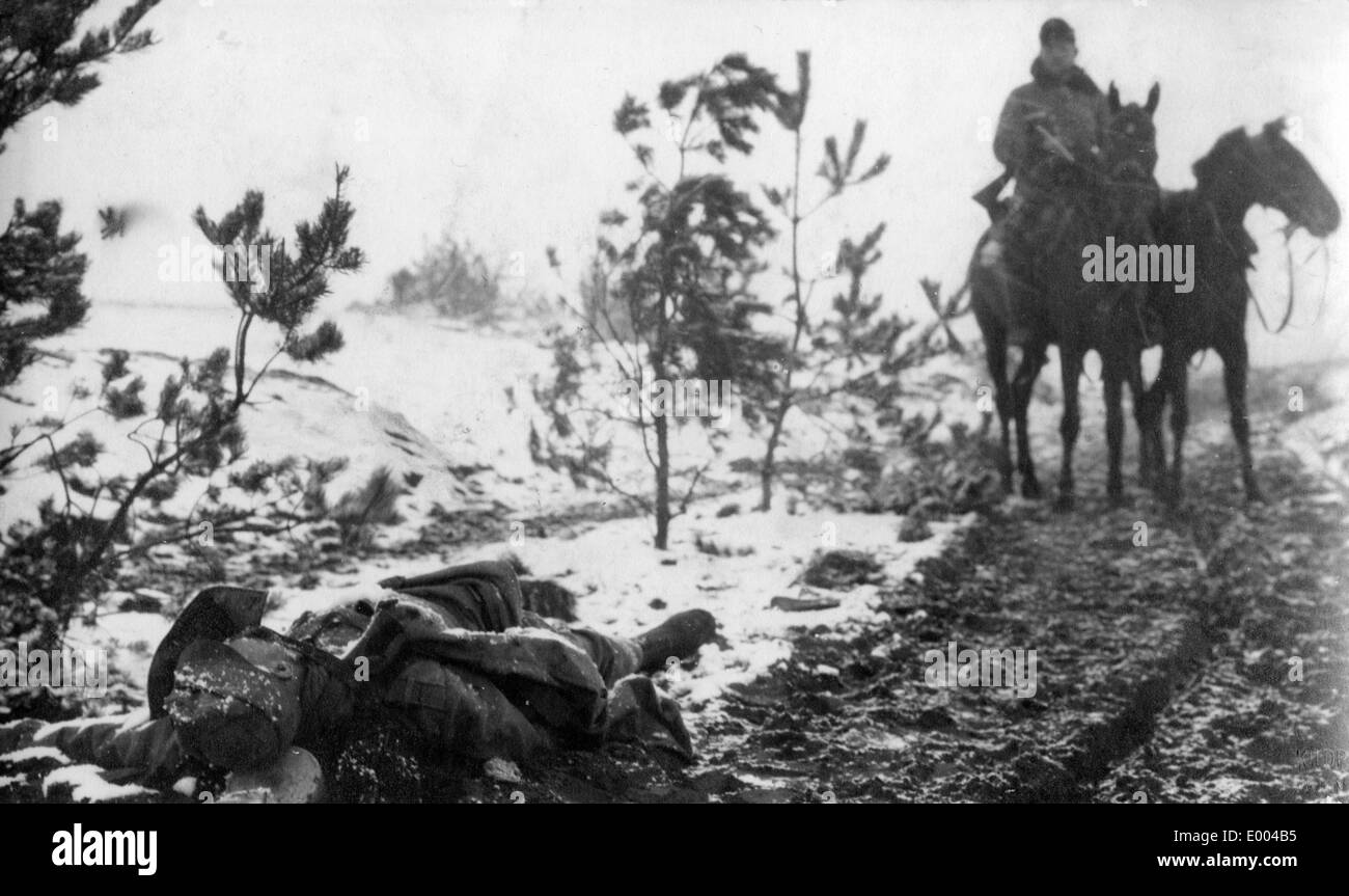 Soldat austro-hongrois tombés, 1914 Banque D'Images