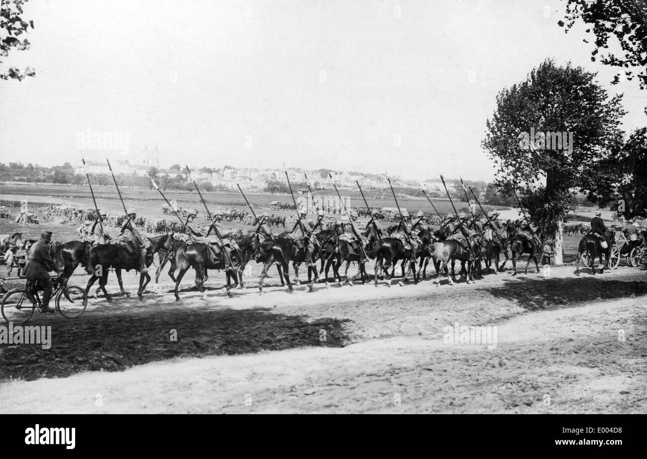 Cavalerie allemande en Pologne, 1915 Banque D'Images