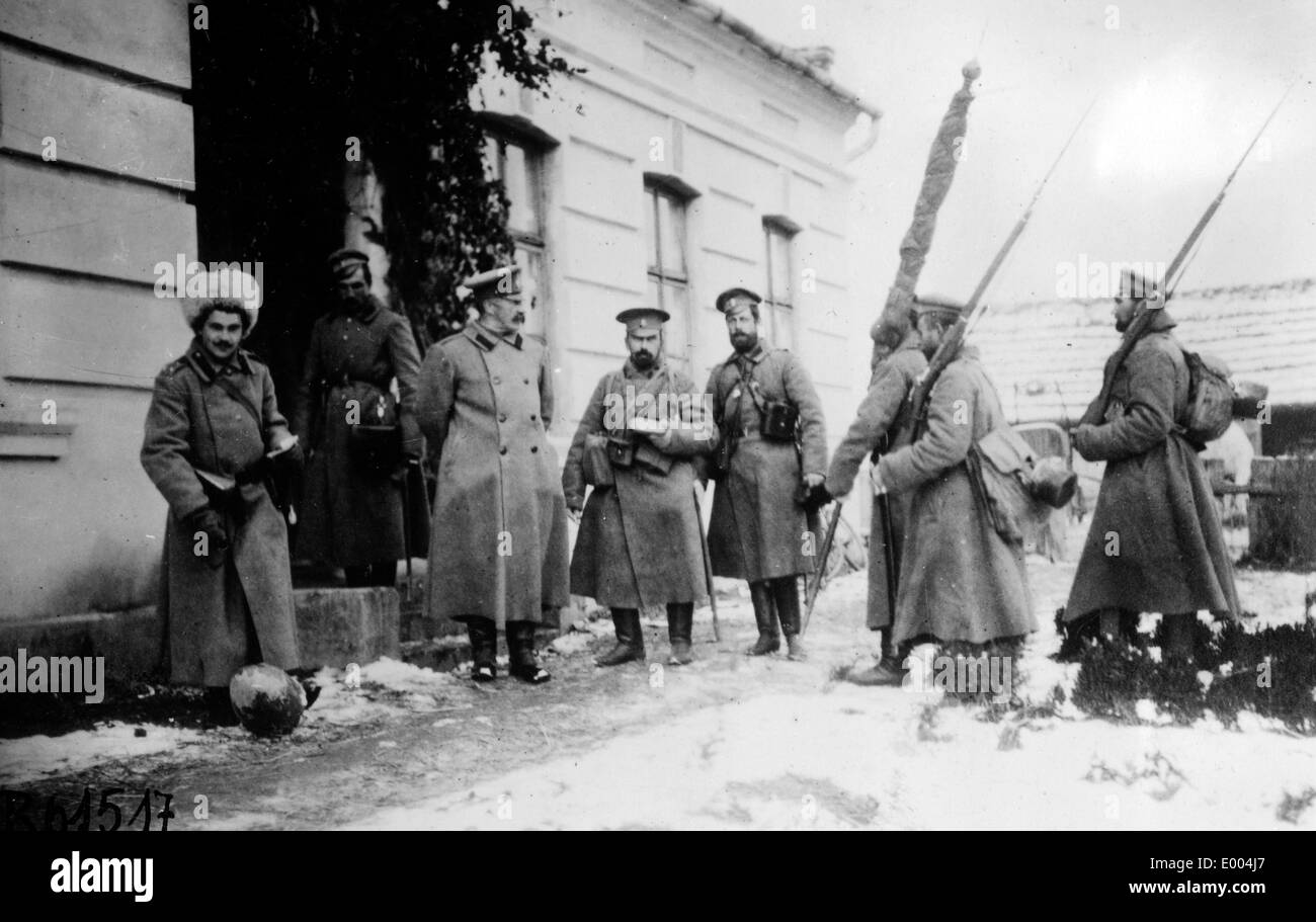 Drapeau du régiment russe Banque D'Images
