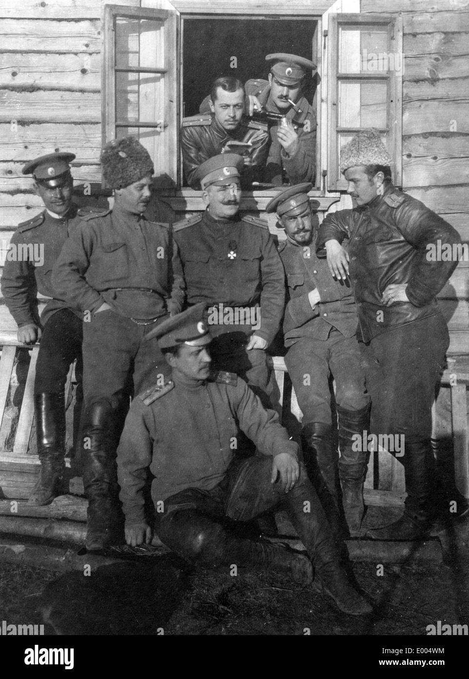 Des officiers russes, 1916 Banque D'Images