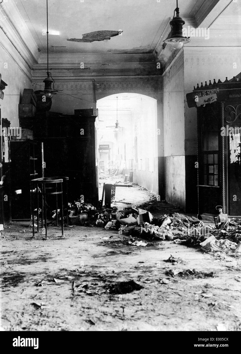 Station détruits Hall, 1916 Banque D'Images