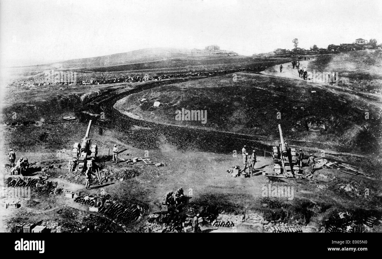 L'artillerie lourde française, 1917 Banque D'Images