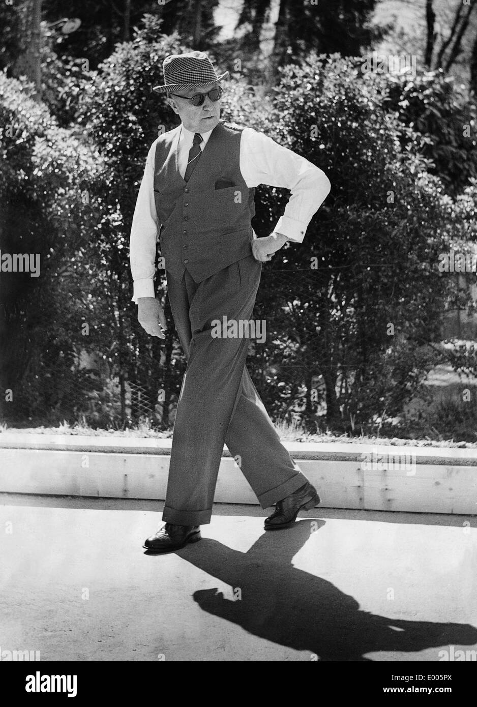 Konrad Adenauer en jouant à la pétanque, 1959 Banque D'Images