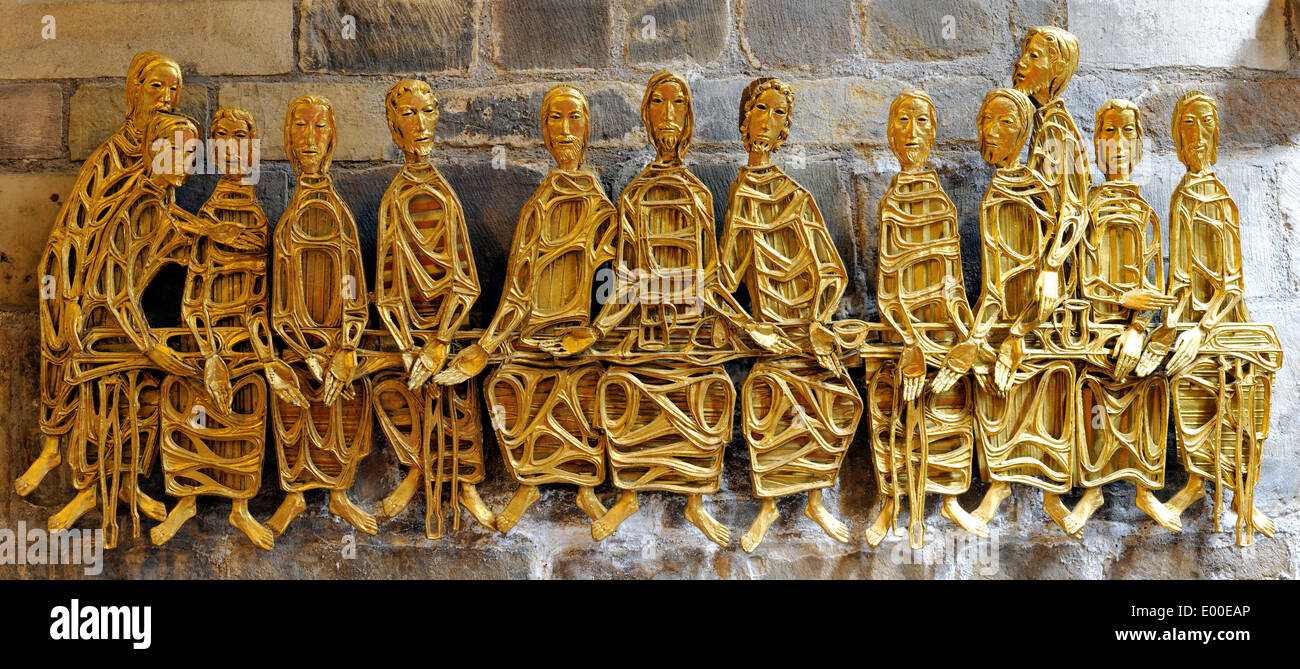 L'unité de l'ancien et le nouveau dans la restauration de l'église de Saint Martin-le-Grand, ville de York, Angleterre Banque D'Images