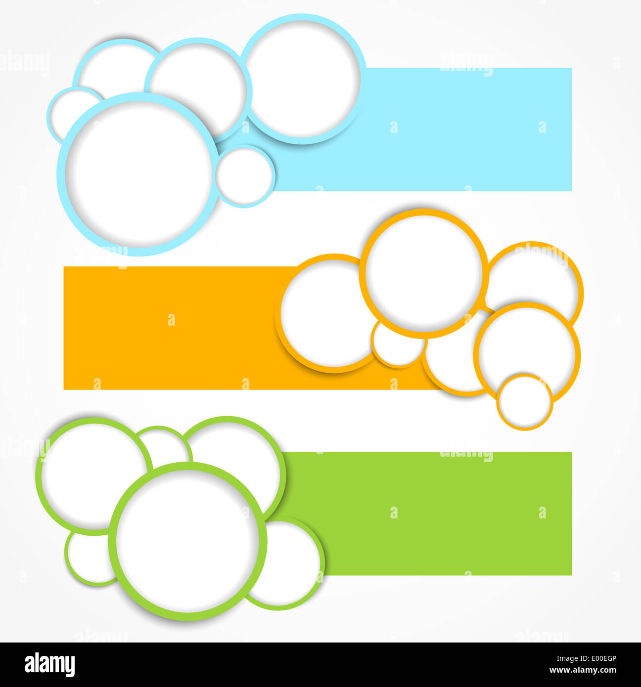 Ensemble de bannières avec des cercles. Abstract illustration Banque D'Images