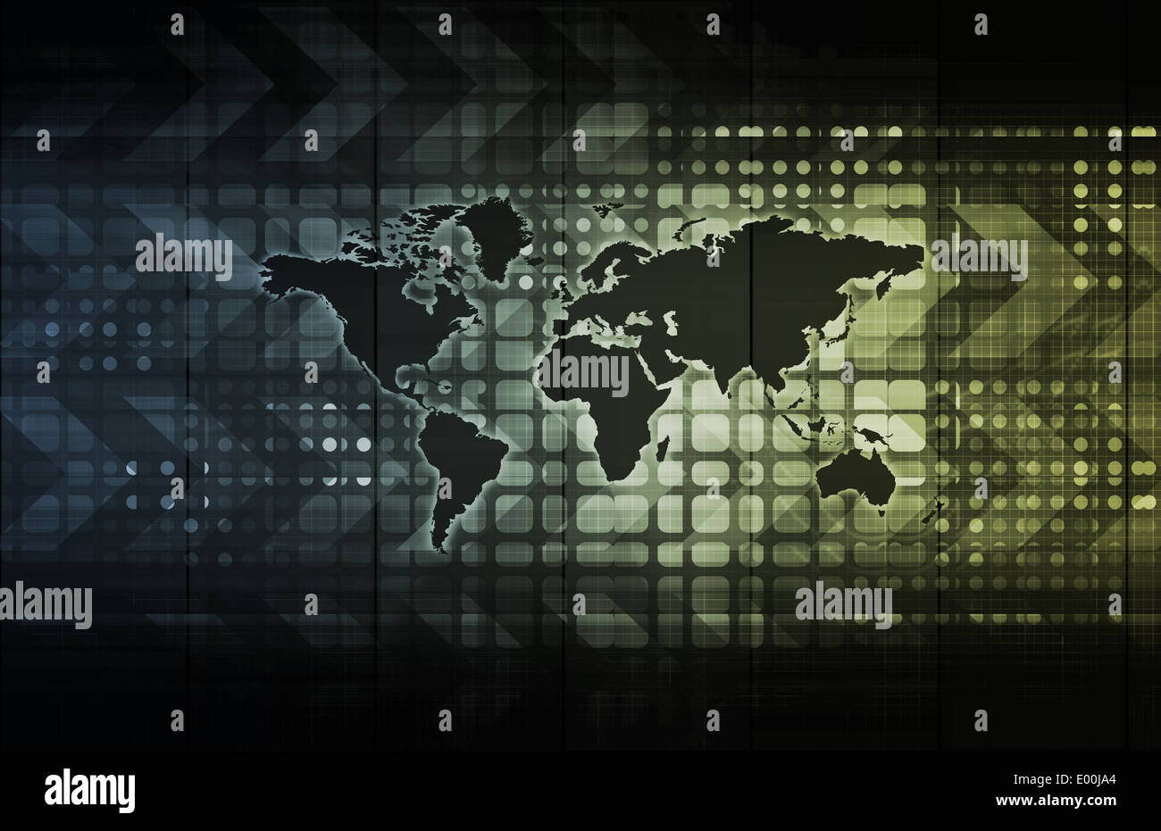 Concept de la technologie logistique comme une entreprise dans le monde entier Banque D'Images