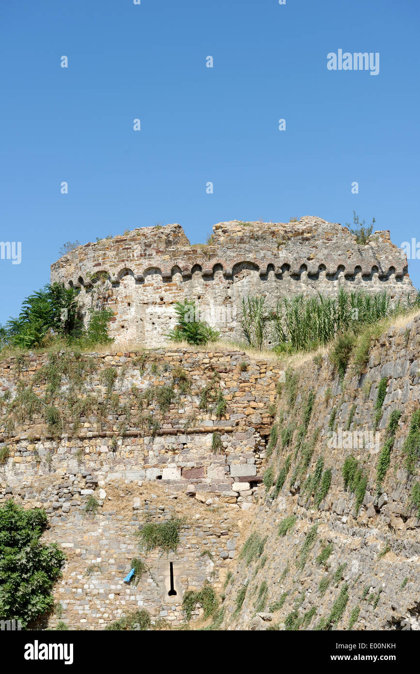 Bastion nord-ouest Château rempart forteresse ou Kastro la ville de Chios Chios Grèce a commencé en 10e siècle par les Byzantins Banque D'Images