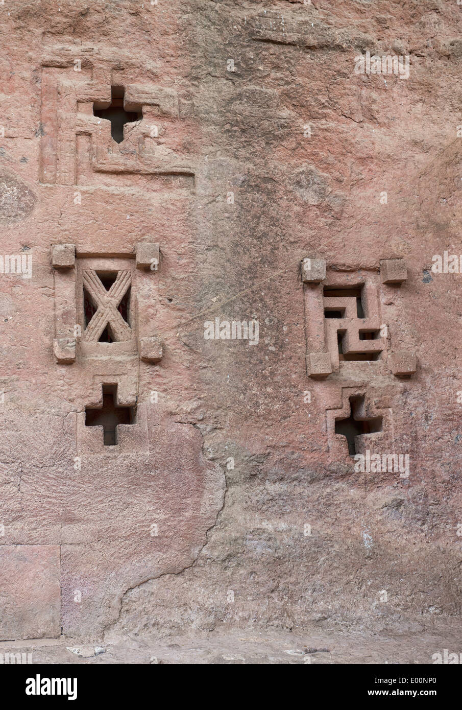 Traverse de Biet Mariam Église de Lalibela, Éthiopie Banque D'Images