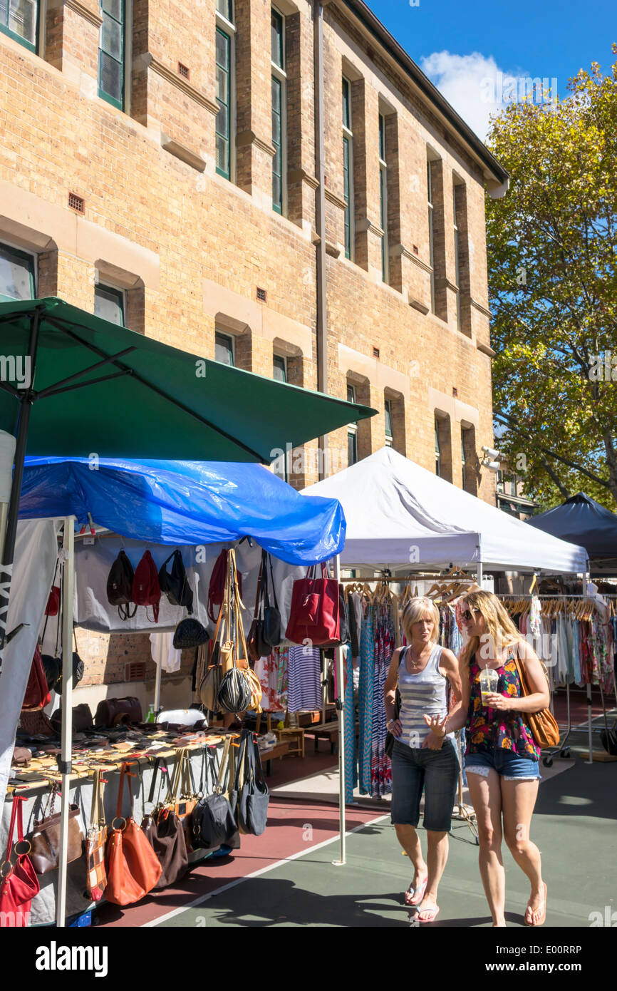 Sydney Australie,Paddington,Oxford Street,Paddington Markets,shopping shopper shoppers magasins marché marchés achats vente,Retail sto Banque D'Images