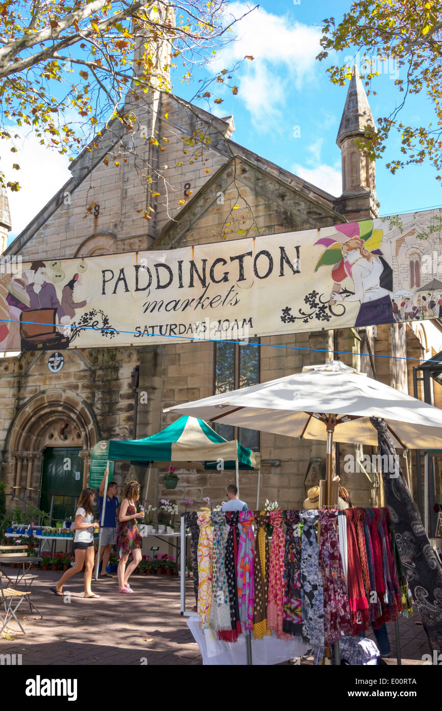 Sydney Australie,Paddington,Oxford Street,Paddington Markets,shopping shopper shoppers magasins marché marchés achats vente,Retail sto Banque D'Images