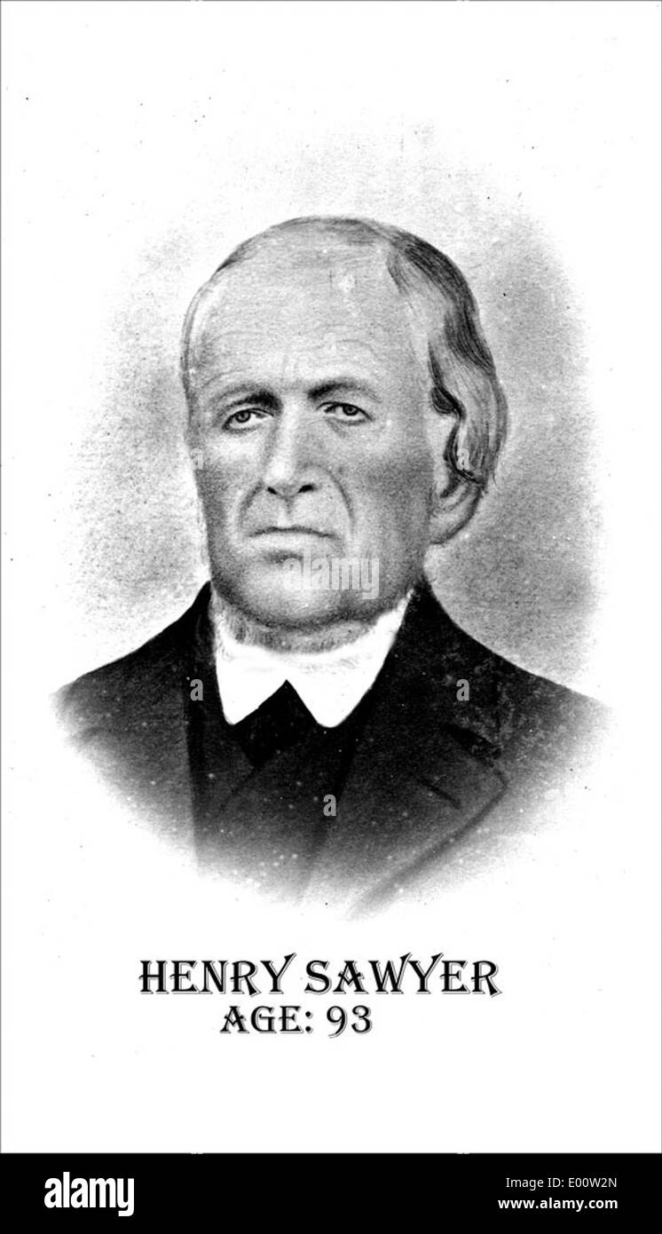 Ce portrait capture Henry Sawyer, une figure éminente de Keene, New Hampshire, offrant un aperçu de la vie des hommes d'affaires américains du XIXe siècle et de leur rôle dans l'histoire locale. Banque D'Images