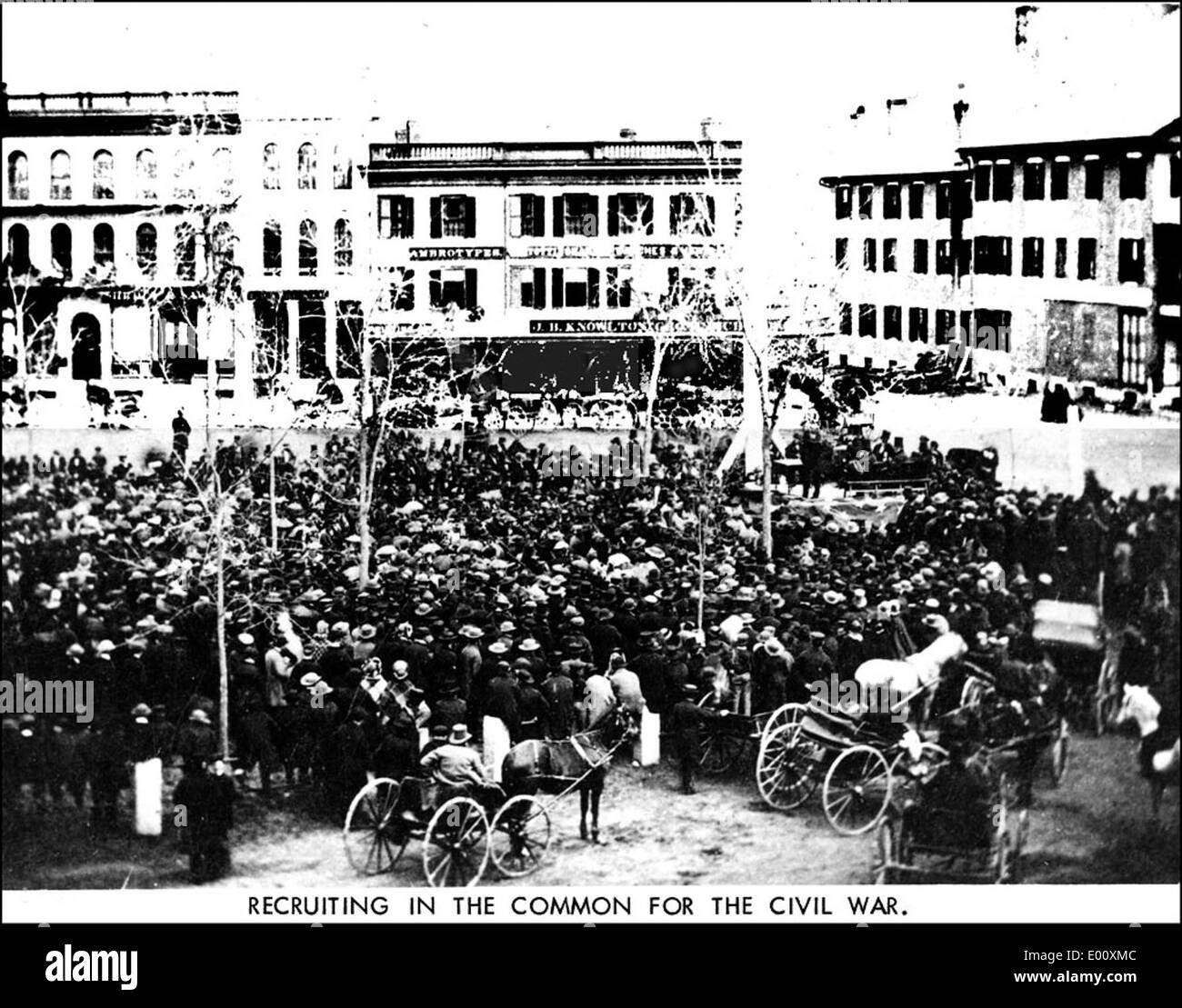 Recuiting dans le courant de la guerre civile, Keene NH Banque D'Images