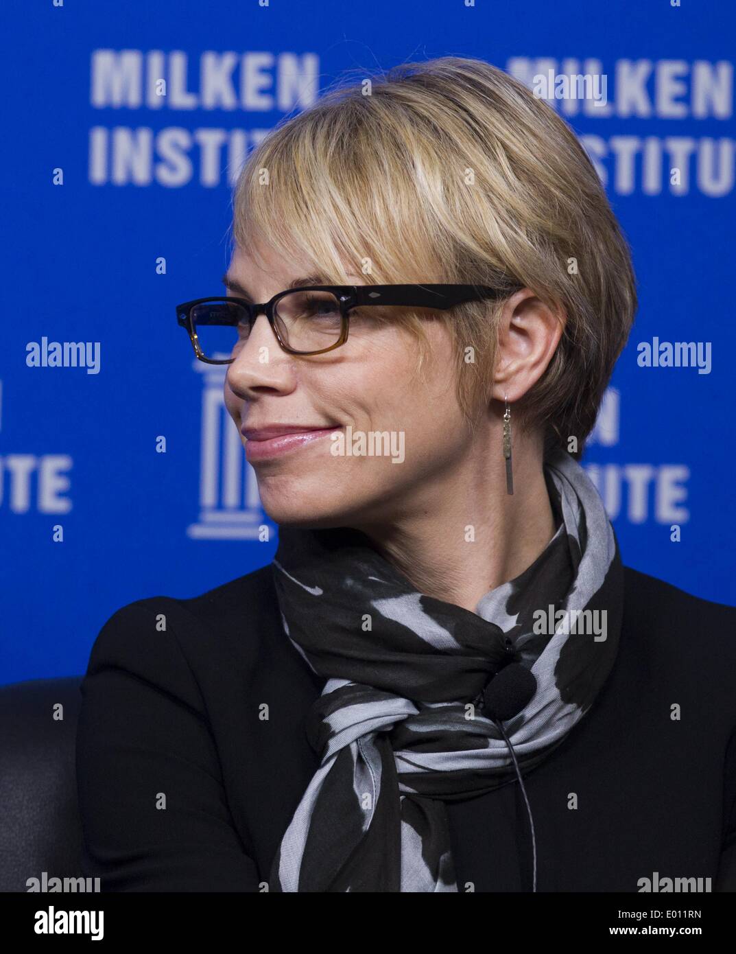 Los Angeles, Californie, USA. Apr 28, 2014. Melinda Richter, Chef, Laboratoires Janssen, Johnson & Johnson, dans un panel lors de la Conférence mondiale sur le Milken Institute Lundi, 28 avril 2014 à Beverly Hills, Californie. Ringo : crédit Chiu/ZUMAPRESS.com/Alamy Live News Banque D'Images