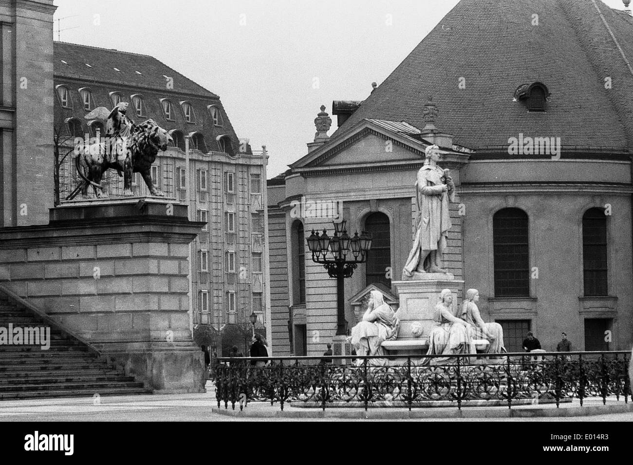 Le Gendarmenmarkt à Berlin, 1990 Banque D'Images